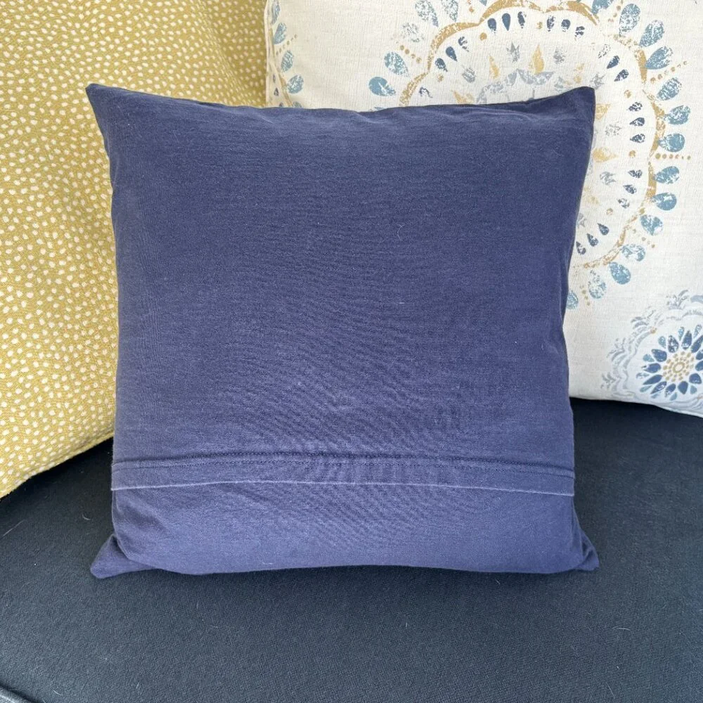 Buffalo Sabres NHL Hockey handmade 16 x 16 upcycled T shirt throw pillow cover